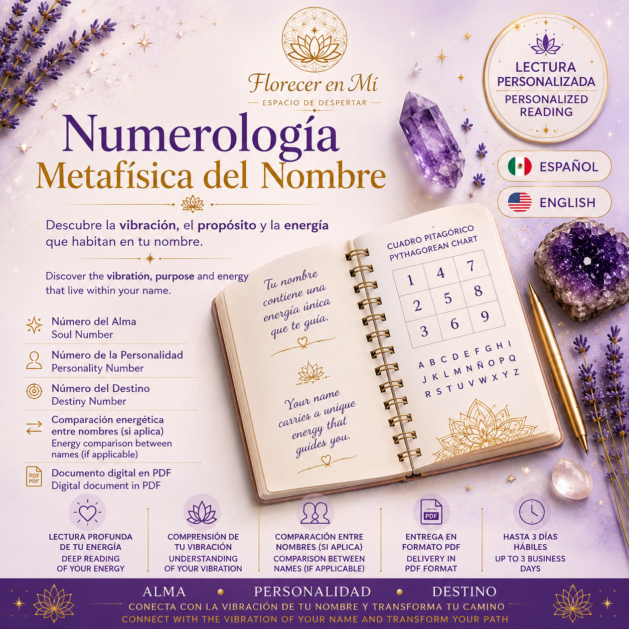 Numerología Metafísica del Nombre | Lectura Personalizada
